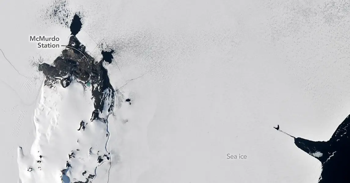 Cracking Antarctic Sea Ice
