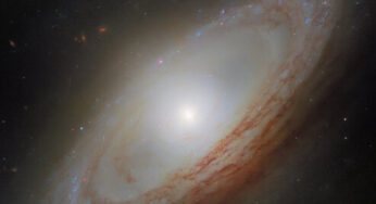 A galaxy spinning out of sync
